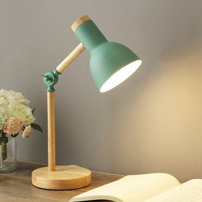 Luminária de Mesa LED de Madeira Nórdica | Iluminação Minimalista Escandinava