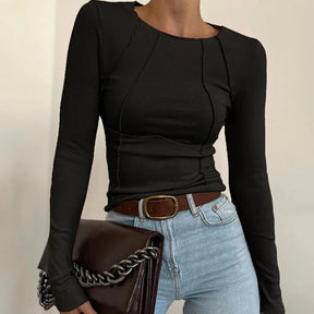 Simple Long Sleeve Women's Top