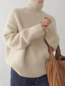 Warm and Comfortable Merino Wool Turtleneck Sweater