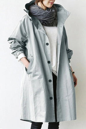 Trench Coat Impermeável com Capuz