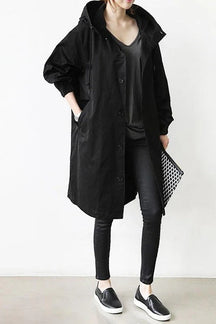 Trench Coat Impermeável com Capuz