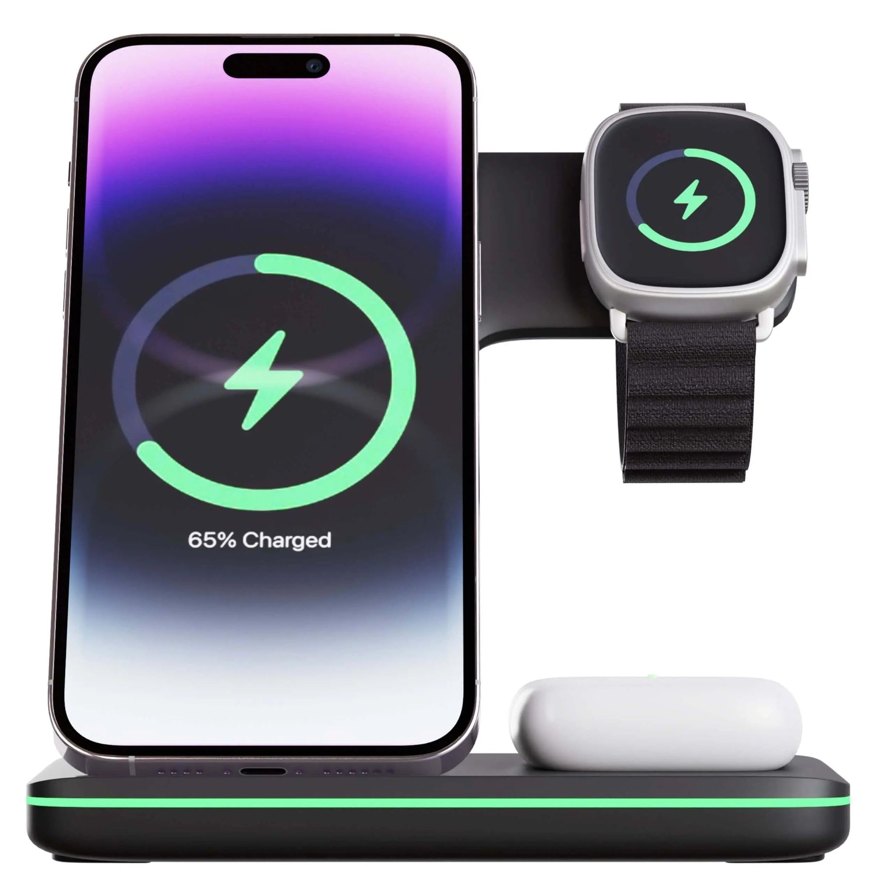 Base carregadora 3 em 1 para Apple