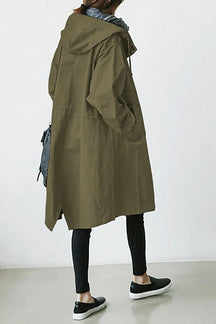 Trench Coat Impermeável com Capuz