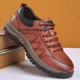 Tênis Masculino Casual com Costura Manual, Suporte de Arco e Solado Antiderrapante Respirável