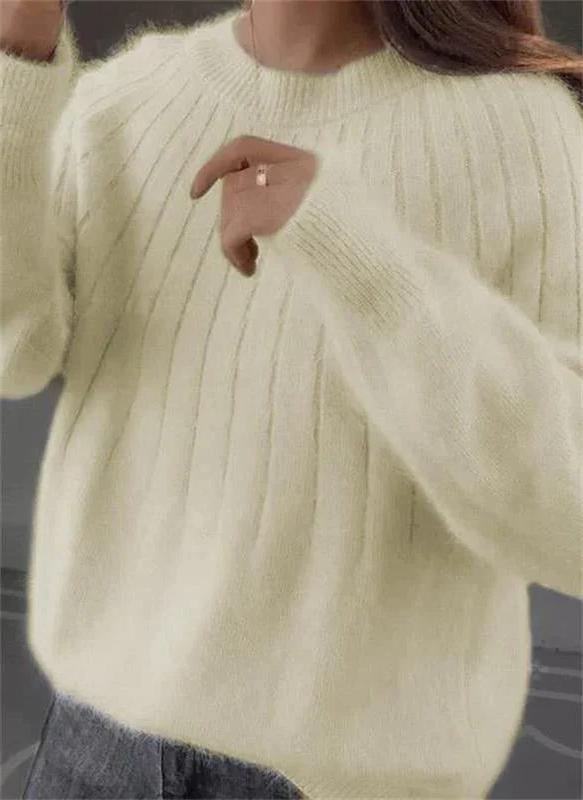 Suéter de Tricô de Cashmere Macio para Mulheres - Quente e Luxuoso