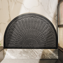 Door Mat Non Slip Rubber Semi Circular Entryway Mat