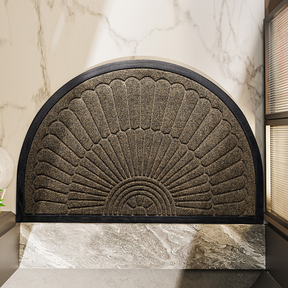 Door Mat Non Slip Rubber Semi Circular Entryway Mat