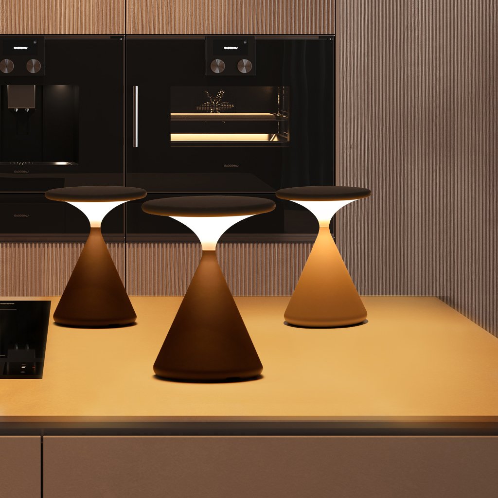 Luminária de Mesa Sem Fio Aurora | Design de Ampulheta