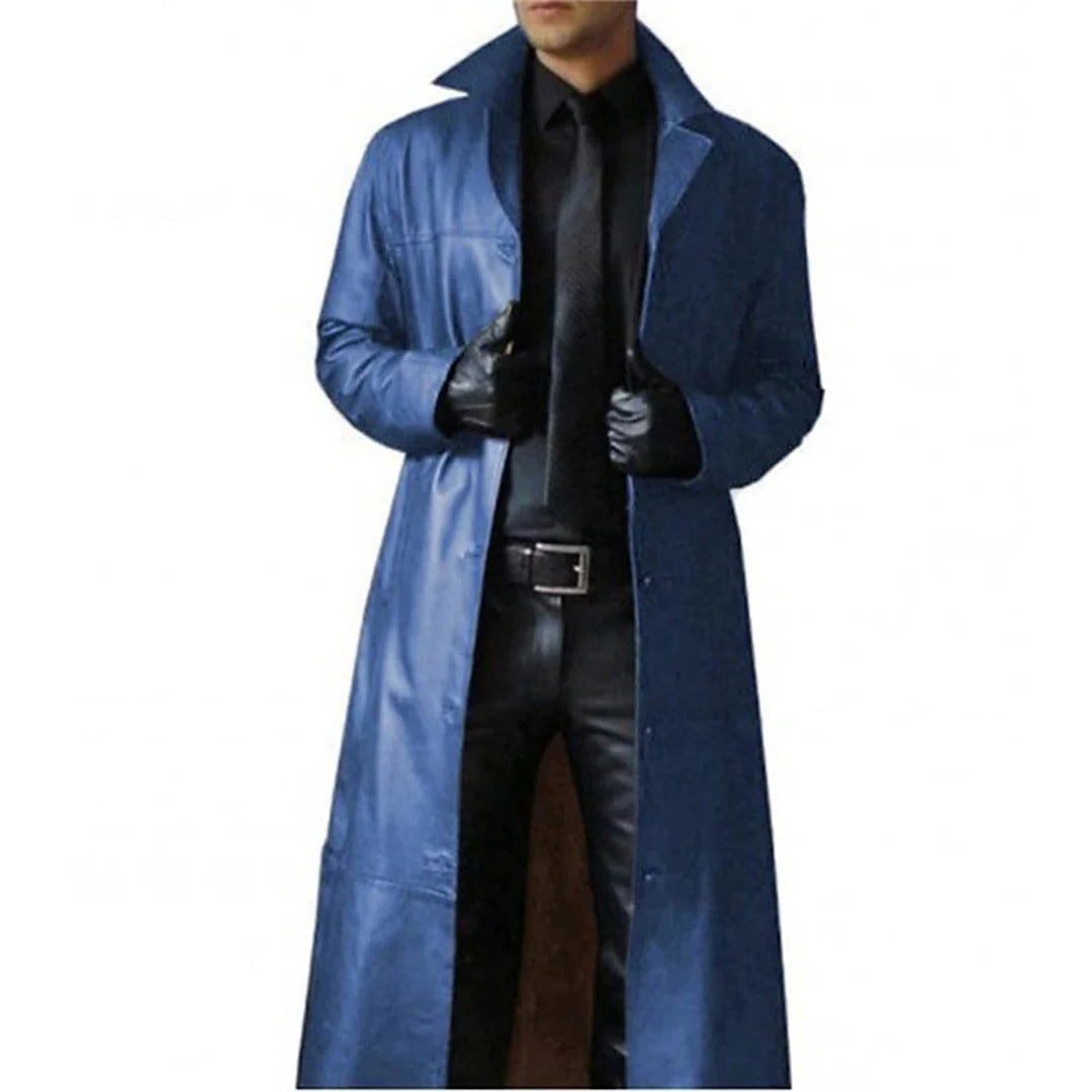 Premium Men's Leather Coat