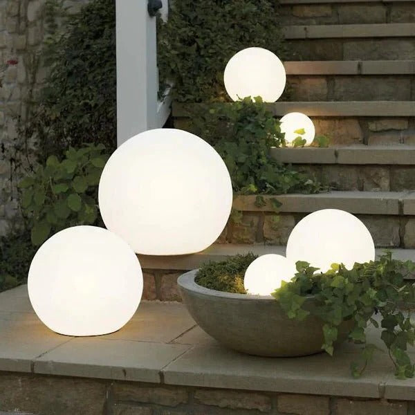 Luminária Globo para Áreas Externas - Sem fio, à prova de intempéries, esfera de LED com 16 cores
