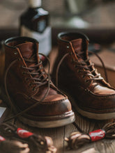Men's Full Grain Leather Moccasin Toe Work Boots