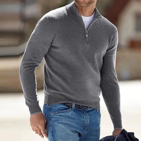 Men's Cashmere Zipper Basic Sweater