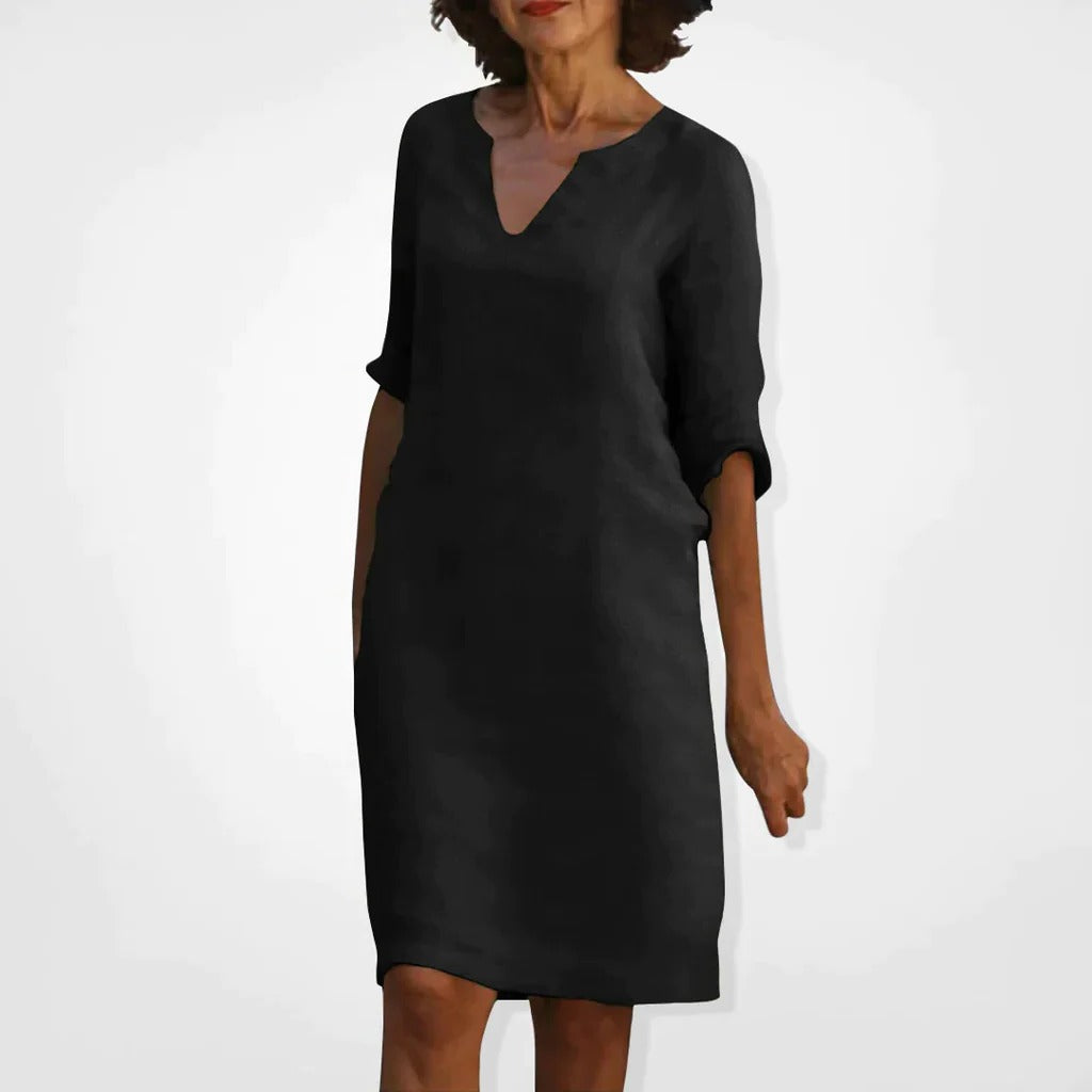 Vestido de verão com decote em V