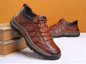 Tênis Masculino Casual com Costura Manual, Suporte de Arco e Solado Antiderrapante Respirável