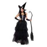 Official Witch Costume Masquerade Party Adult Role-Play