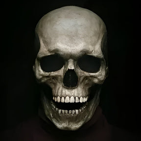 Full-Head Skull Costume Mask with Moving Jaw