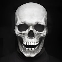 Full-Head Skull Costume Mask with Moving Jaw