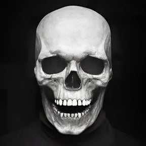 Full-Head Skull Costume Mask with Moving Jaw