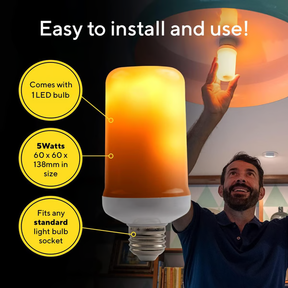 Lâmpada LED com Efeito de Chama