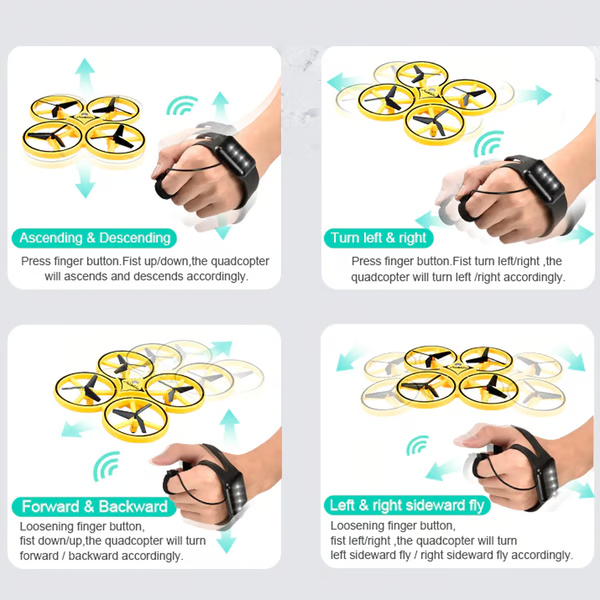 Drone Controlado à Mão com Luzes LED e Controle por Gestos