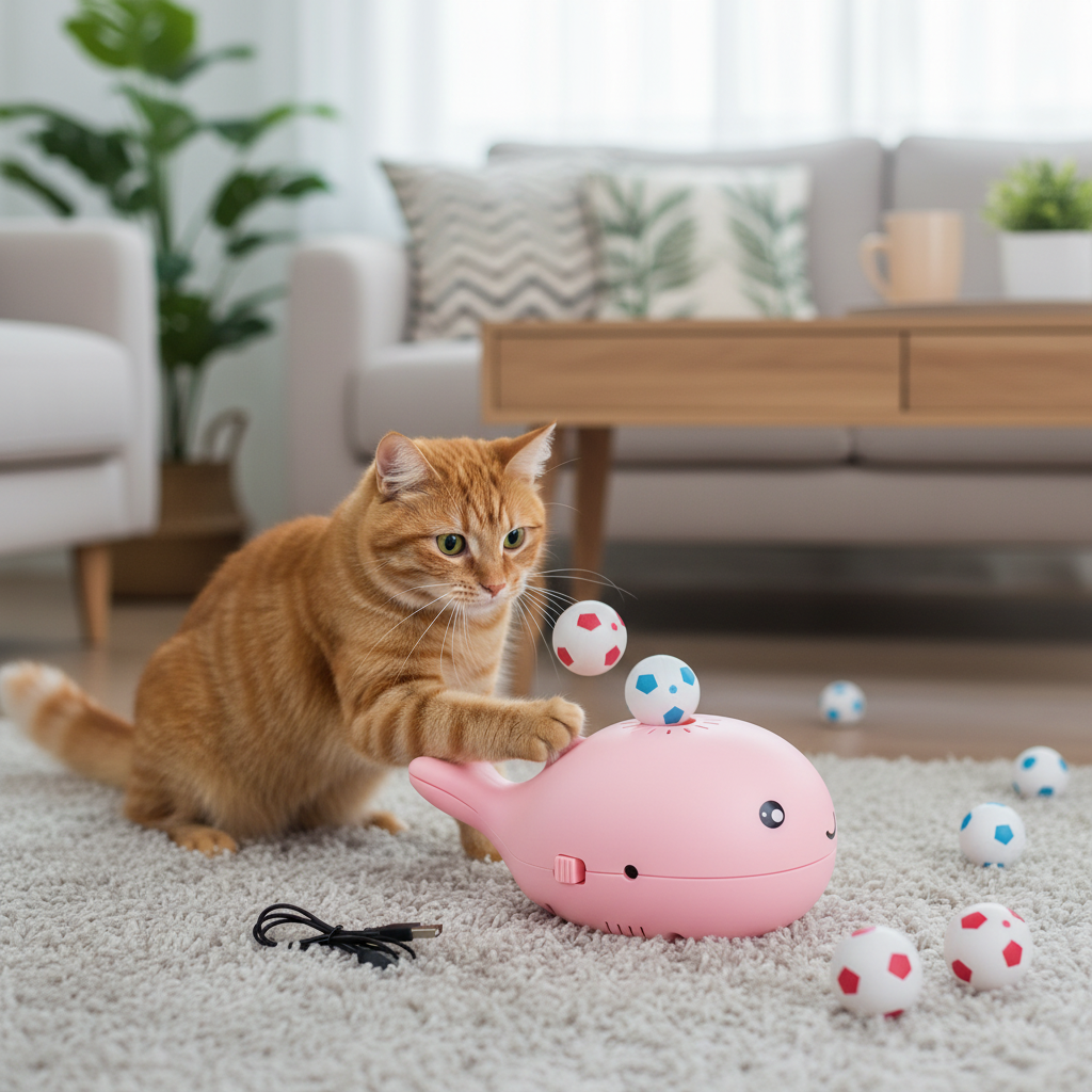 Brinquedo Interativo para Gatos: Bola Dispensadora de Petiscos para uma Diversão Envolvente