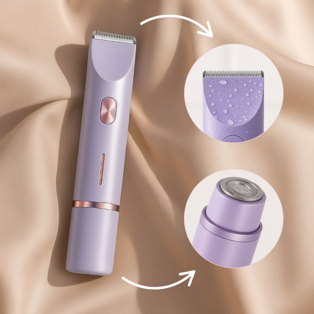 Depilador Elétrico Feminino à Prova D'água para Pele Sensível e Linha do Biquíni