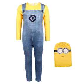 Fantasia de Macacão Amarelo Infantil com Capacete de Personagem