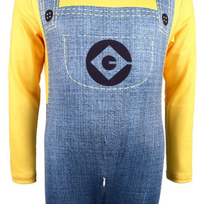 Fantasia de Macacão Amarelo Infantil com Capacete de Personagem