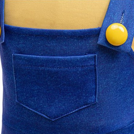 Fantasia Infantil de Camisa Amarela e Jardineira Azul
