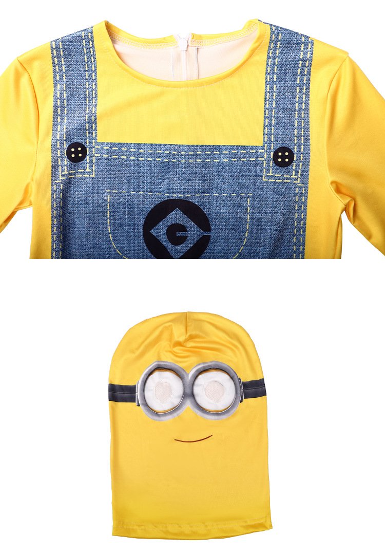 Fantasia de Macacão Amarelo Infantil com Capacete de Personagem