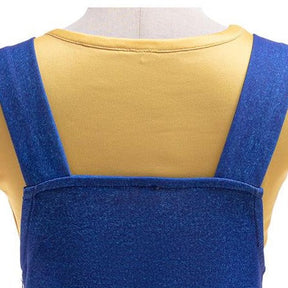 Fantasia Infantil de Camisa Amarela e Jardineira Azul