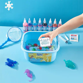 Kit de Atividade Criativa com Moldes de Animais em Gel de Água para Artesanato Infantil