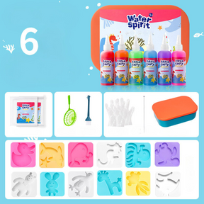 Kit de Atividade Criativa com Moldes de Animais em Gel de Água para Artesanato Infantil