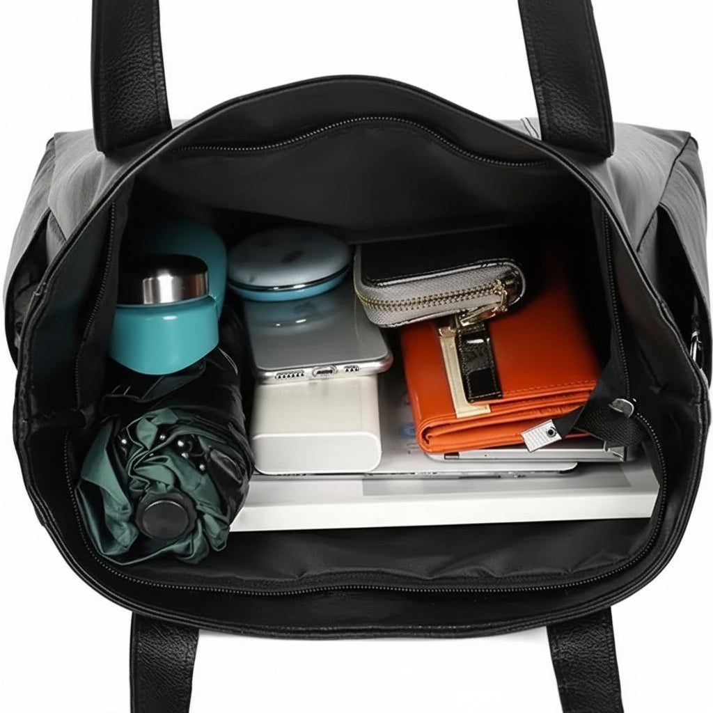 Bolsa de Ombro de Couro Fashion Versátil para o Dia a Dia
