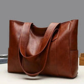Bolsa de Ombro de Couro Fashion Versátil para o Dia a Dia