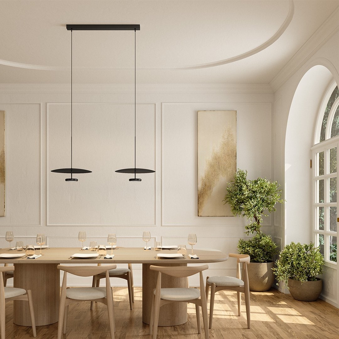 Luminária de Teto LED Pendente com Design de Iluminação Indireta