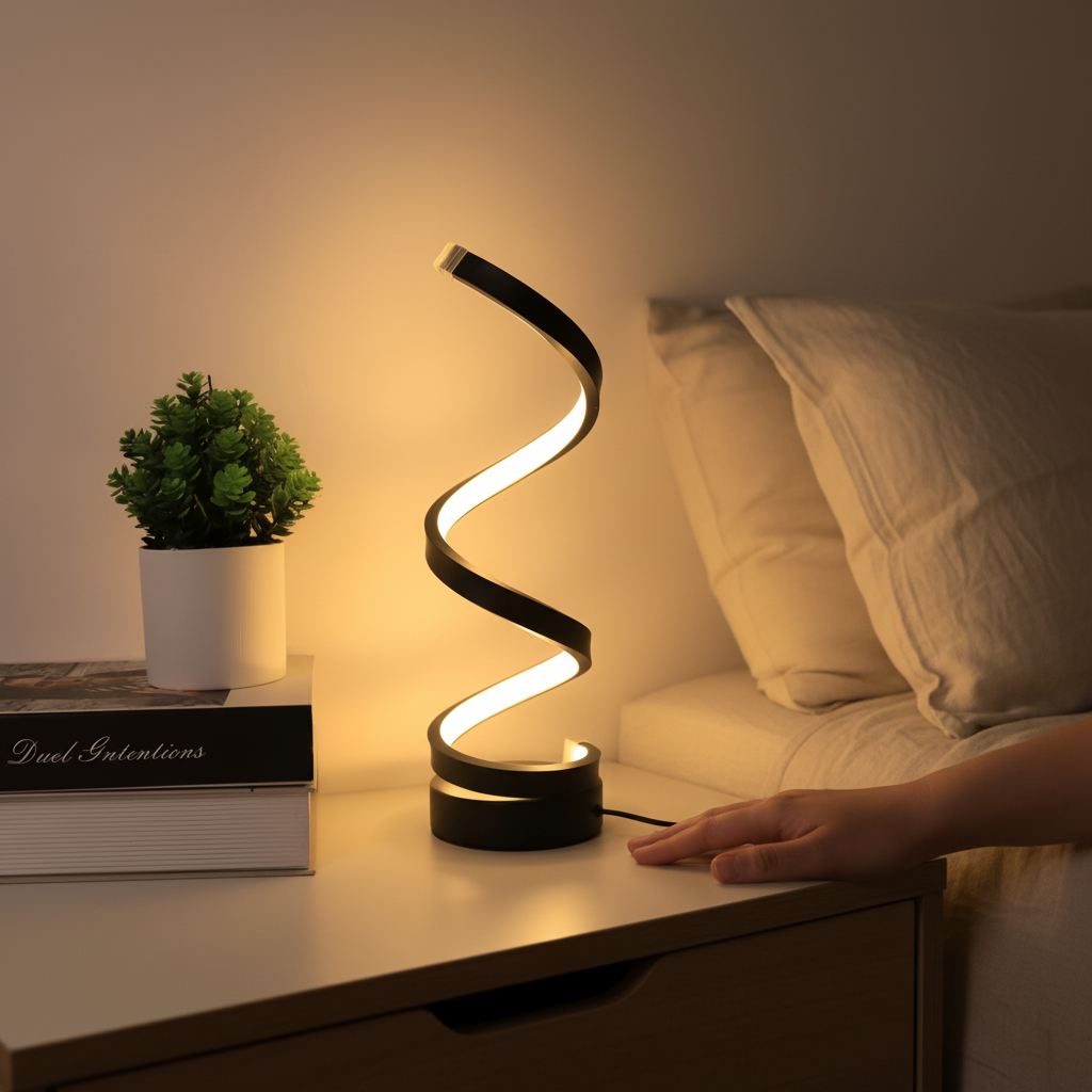Luminária de Mesa LED Moderna com Garra Ajustável
