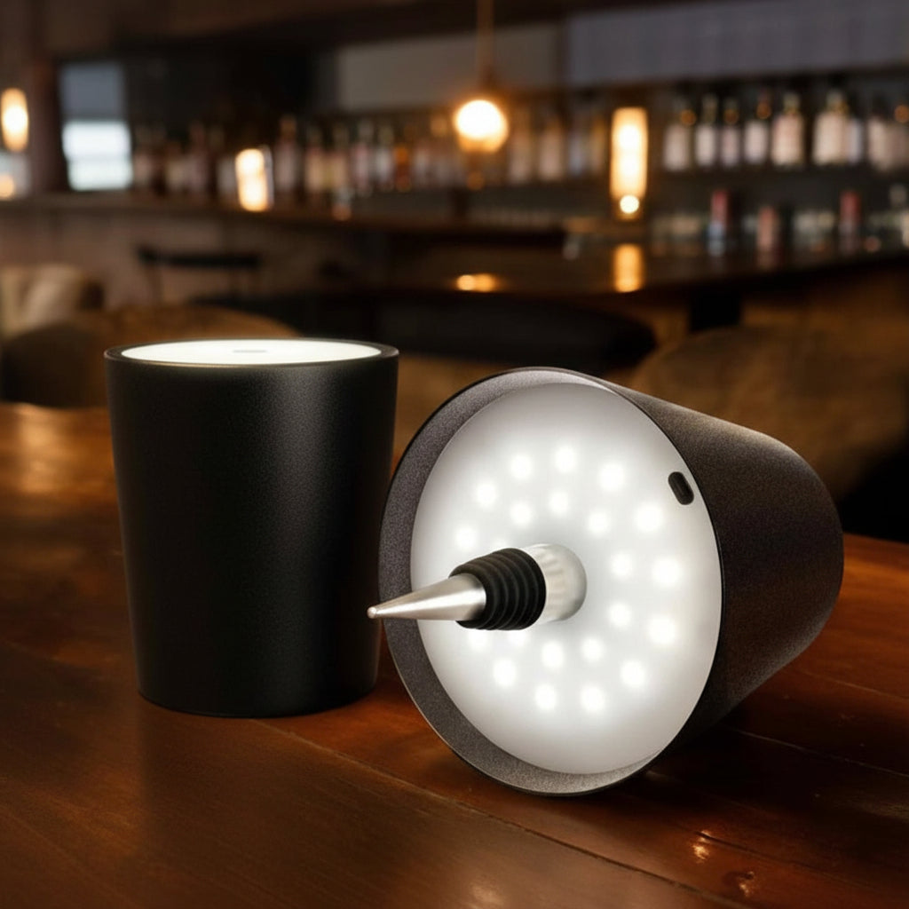 Luminária de Garrafa Recarregável Decoração para Casa com Fonte de Luz Ajustável