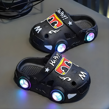 Chinelo Infantil de Carrinho com Luz Divertido | Calçado para Uso Interno