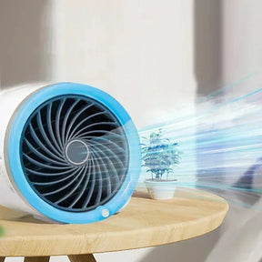Ventilador Portátil com Luzes LED e Bolsas de Gelo para Resfriar o Ambiente