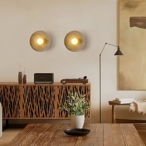 Rustic Wood Wall Sconce | Handcrafted LED Wall Light
