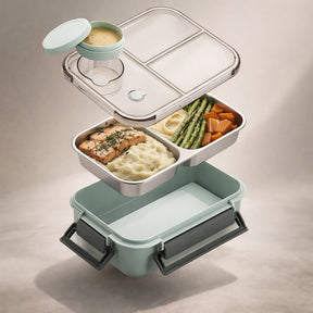 Lancheira de Aço Inoxidável Bento Box Recipiente de Alimentos à Prova de Vazamentos