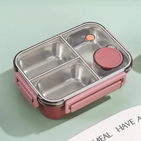 Lancheira de Aço Inoxidável Bento Box Recipiente de Alimentos à Prova de Vazamentos