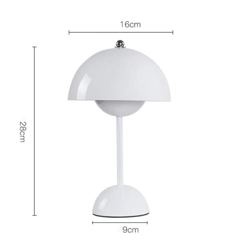 Luminária de Mesa LED Mushroom Pod | Luz Noturna Recarregável com Controle por Toque
