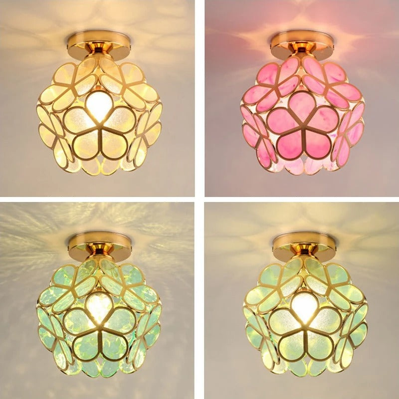 Luminária de Teto Nordic Petal | Luz Elegante para Corredor e Quarto