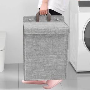 Foldable Wall-Mounted Laundry Basket – Adhesive Clothes Hamper