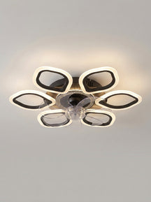 Crystal clover fandelier chandelier ceiling fan with LED light