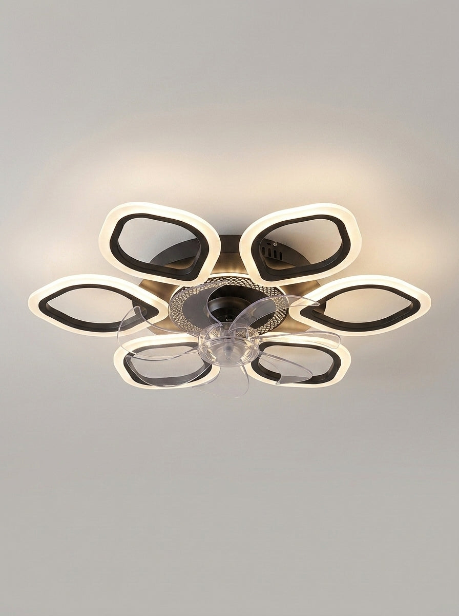 Crystal clover fandelier chandelier ceiling fan with LED light