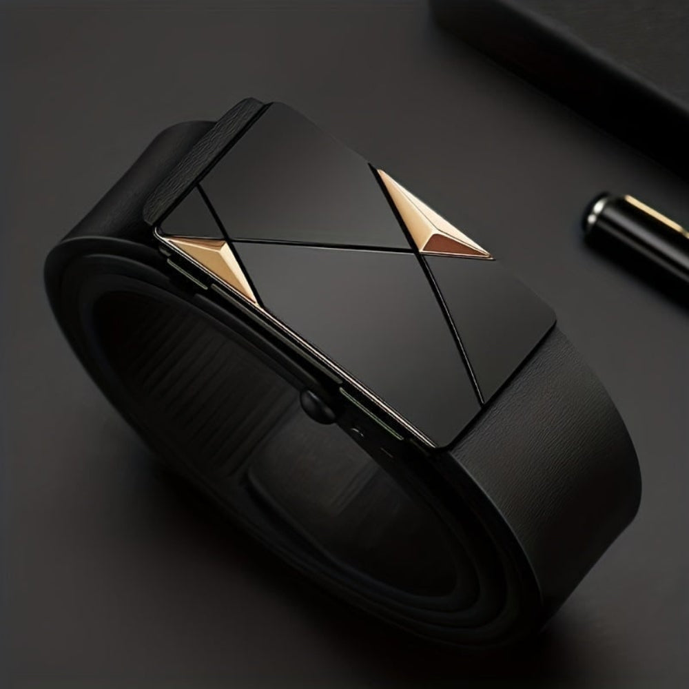 Cinto Masculino Ajustável e Elegante | Fivela Automática