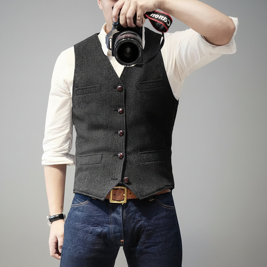 Colete Masculino Social Casual Sem Mangas